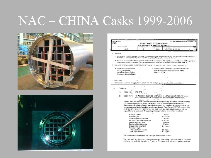 NAC – CHINA Casks 1999 -2006 