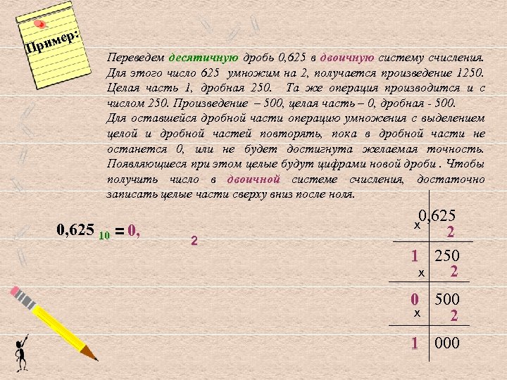 1 перевести в десятичную дробь. 0.625 Перевести в двоичную систему. 0 625 В двоичной системе. Переведите в двоичную систему число 0,625. 0 625 Из десятичной в двоичную.