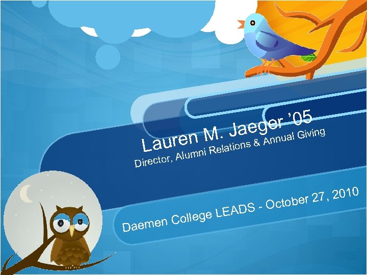 er ’ 05 ing Jaeg al Giv. urenn. Melations & Annu La m i