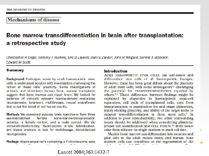Lancet 2004; 363: 1432 -7 