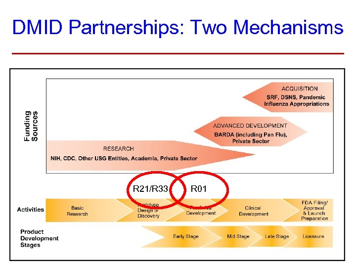 DMID Partnerships: Two Mechanisms R 21/R 33 R 01 