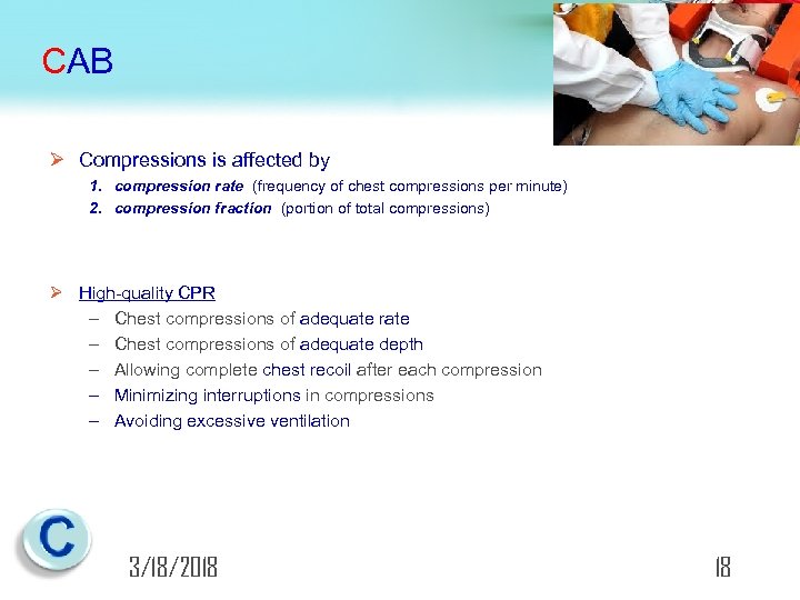 CAB Ø Compressions is affected by 1. compression rate (frequency of chest compressions per
