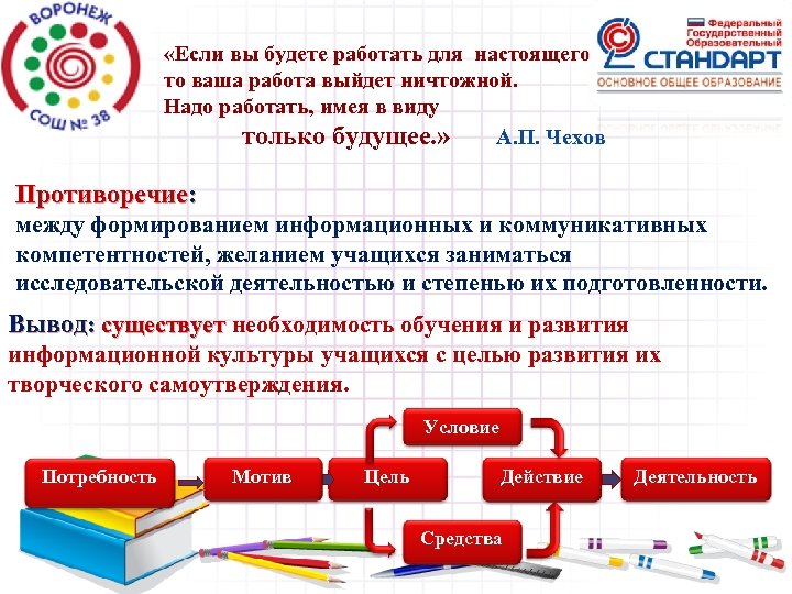 «Если вы будете работать для настоящего, то ваша работа выйдет ничтожной. Надо работать,