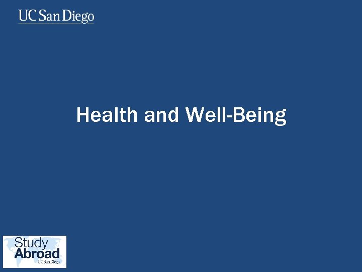 Health and Well-Being 