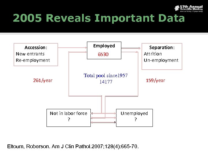 2005 Reveals Important Data Employed Accession: New entrants Re-employment Separation: Attrition Un-employment 6530 261/year
