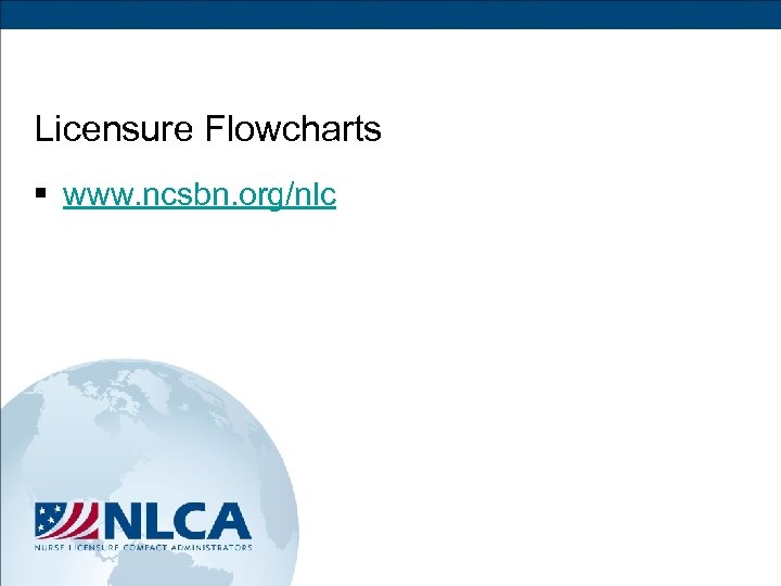 Licensure Flowcharts § www. ncsbn. org/nlc 