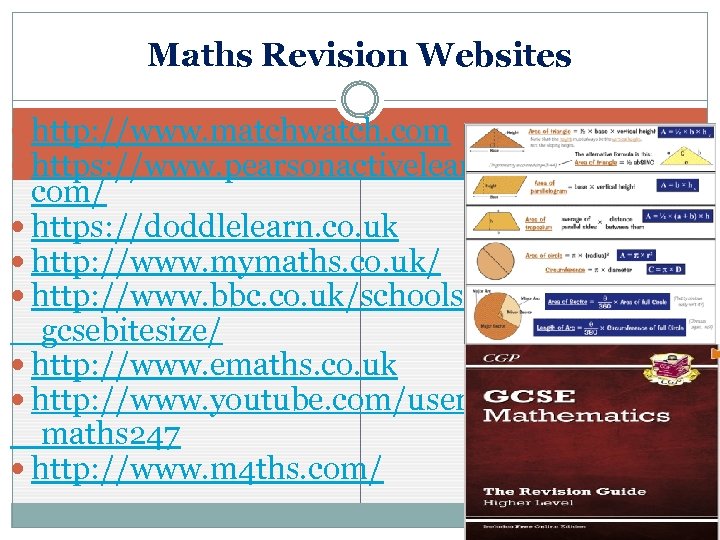 Maths Revision Websites http: //www. matchwatch. com https: //www. pearsonactivelearn. com/ https: //doddlelearn. co.