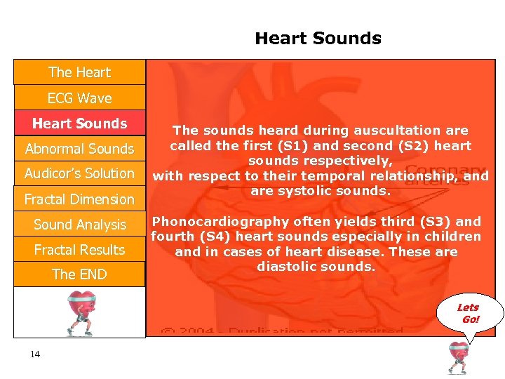 Heart Sounds The Heart ECG Wave Heart Sounds Abnormal Sounds Audicor’s Solution Fractal Dimension