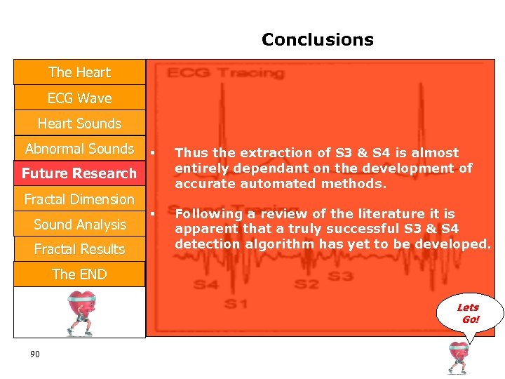 Conclusions The Heart ECG Wave Heart Sounds Abnormal Sounds Thus the extraction of S
