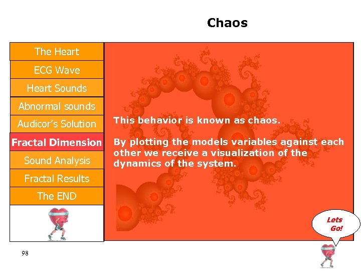 Chaos The Heart ECG Wave Heart Sounds Abnormal sounds Audicor’s Solution Fractal Dimension Sound