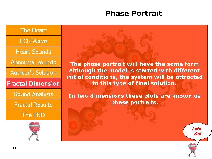 Phase Portrait The Heart ECG Wave Heart Sounds Abnormal sounds Audicor’s Solution Fractal Dimension