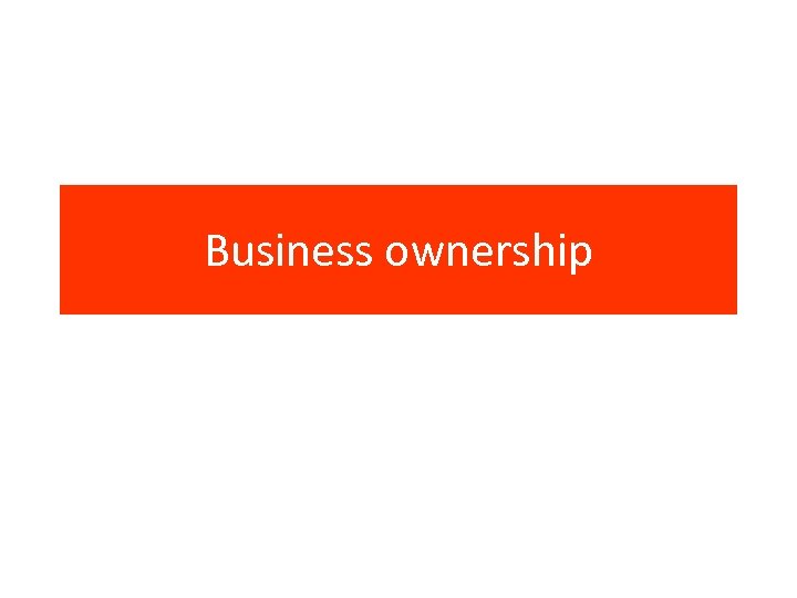 Business ownership 