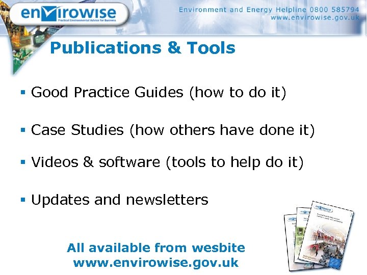 Publications & Tools § Good Practice Guides (how to do it) § Case Studies