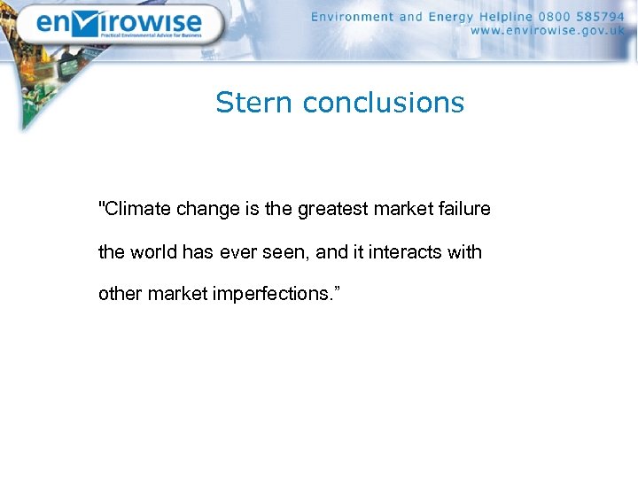 Stern conclusions 