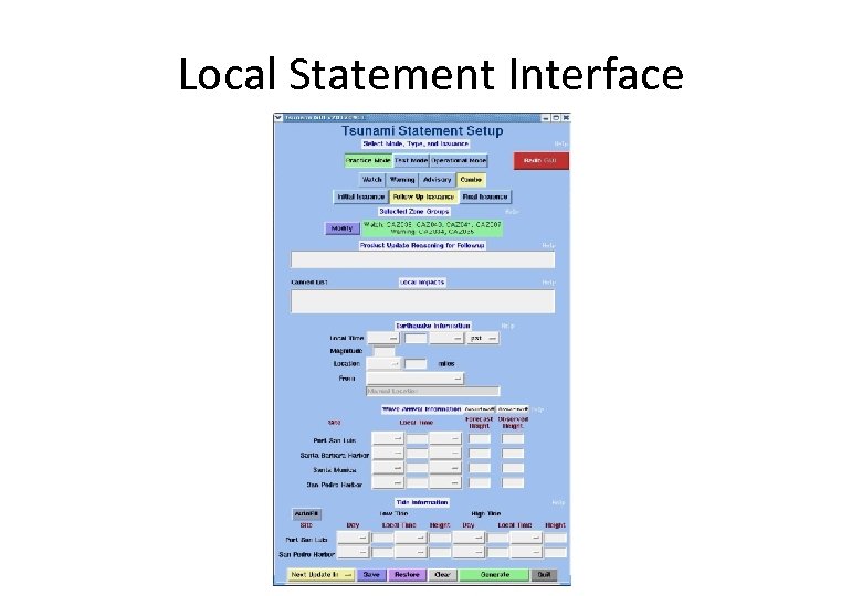 Local Statement Interface 