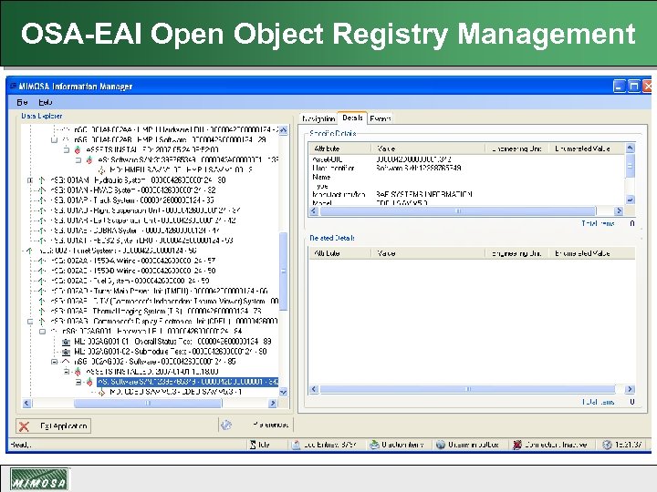 OSA-EAI Open Object Registry Management 