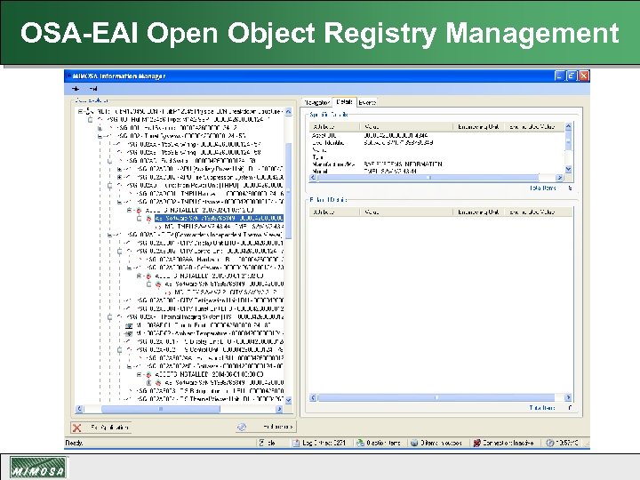 OSA-EAI Open Object Registry Management 