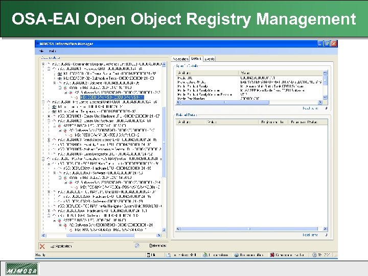 OSA-EAI Open Object Registry Management 