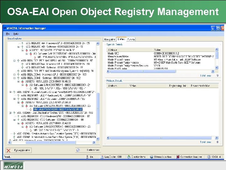 OSA-EAI Open Object Registry Management 