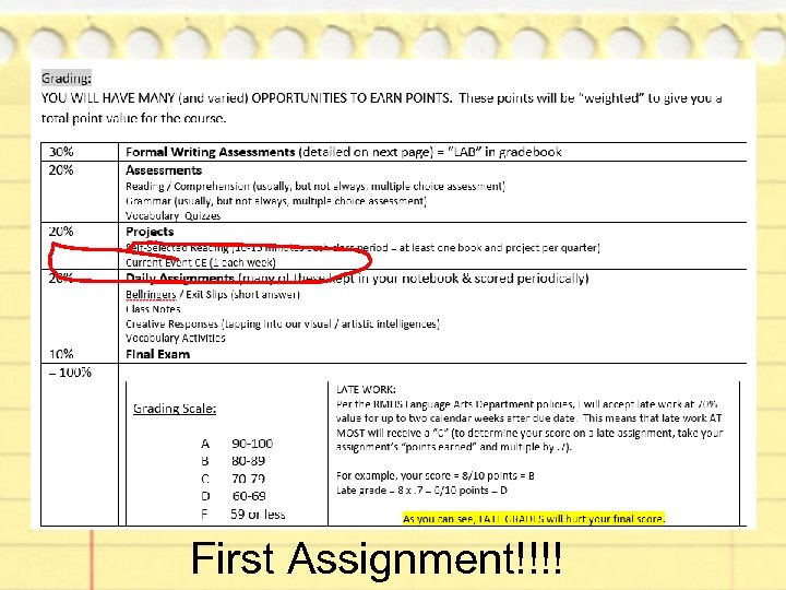 First Assignment!!!! 