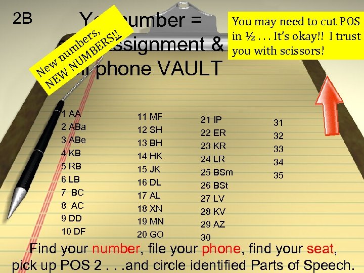2 B Yer number = , rs S!! be ER seat. B assignment &