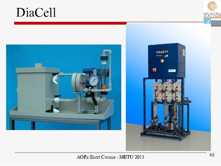Dia. Cell AOPs Short Course - METU 2013 65 