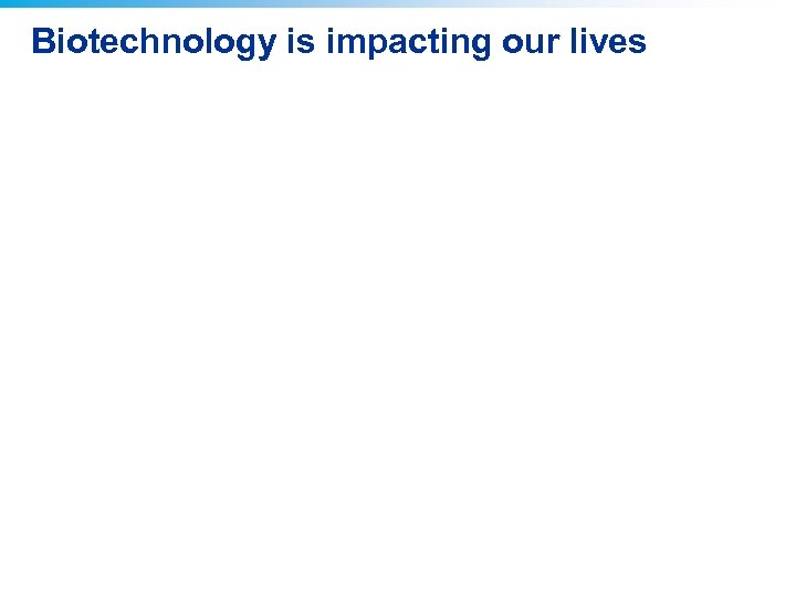 Biotechnology is impacting our lives 