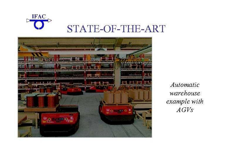 STATE-OF-THE-ART Automatic warehouse example with AGVs 