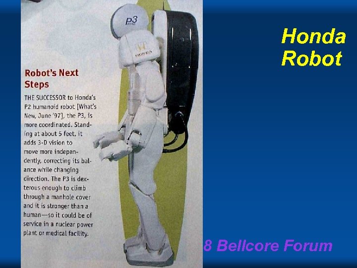 Honda Robot 1998 Bellcore Forum 