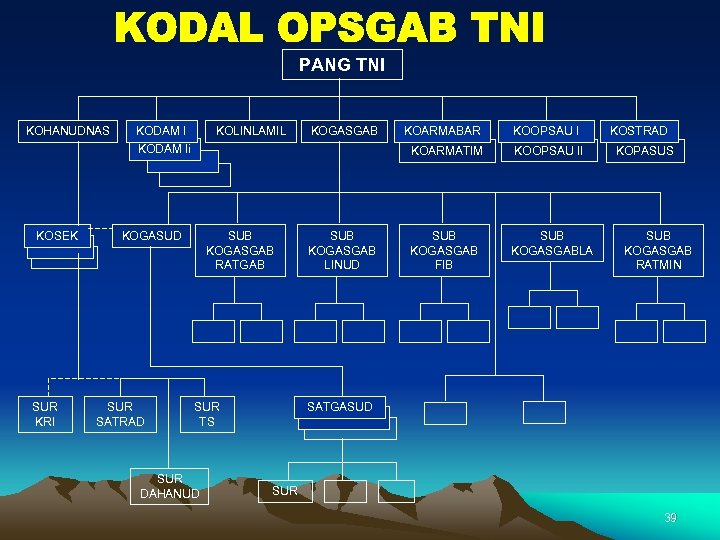 PANG TNI KOHANUDNAS KODAM I KOLINLAMIL KOGASGAB KODAM Ii KOSEK SUR KRI KOOPSAU I