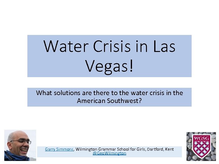 Water Crisis in Las Vegas! What solutions are there to the water crisis in