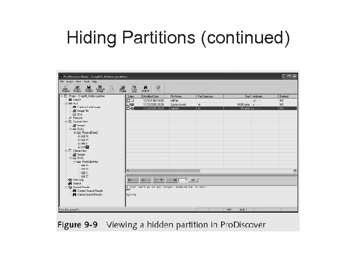 Hiding Partitions (continued) 