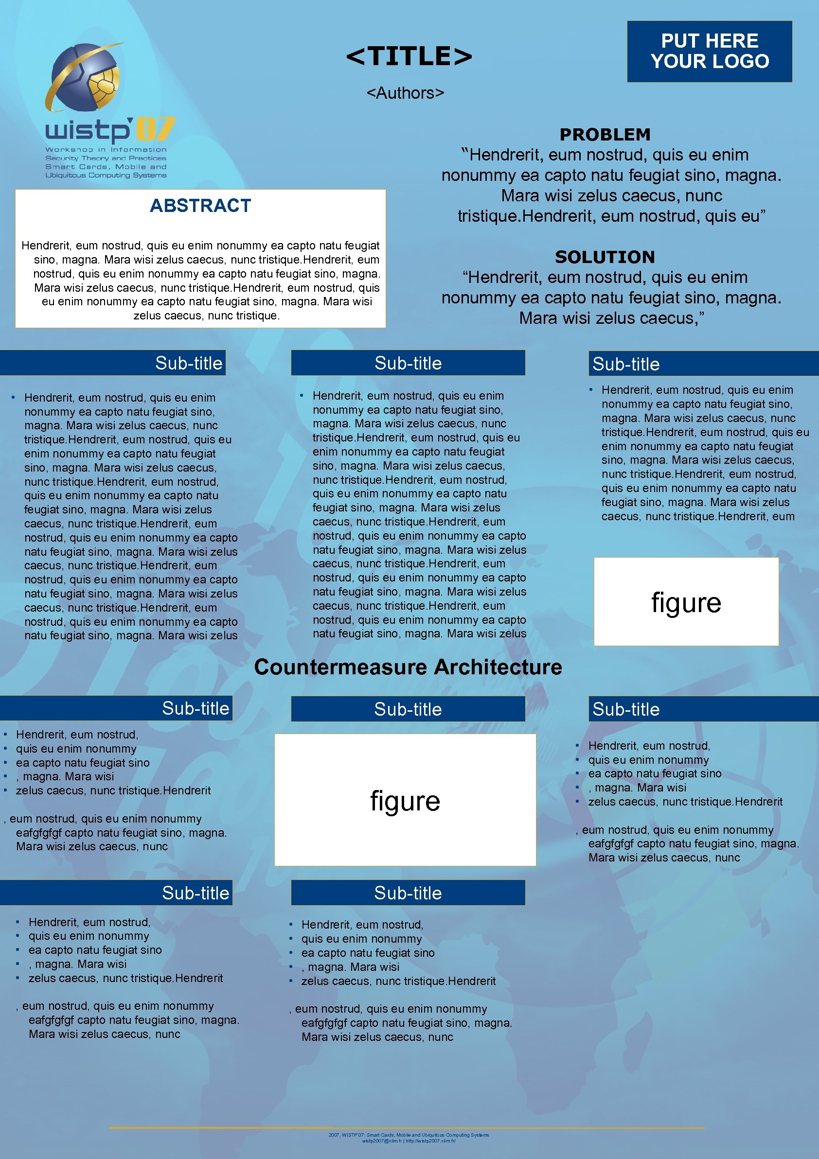 PUT HERE YOUR LOGO <TITLE> <Authors> PROBLEM “Hendrerit, eum nostrud, quis eu enim nonummy