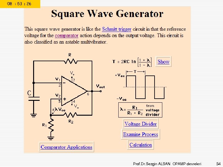 Prof. Dr. Sezgin ALSAN OPAMP devreleri 54 