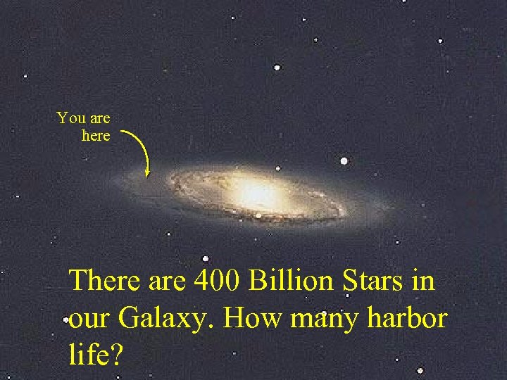 You are here There are 400 Billion Stars in our Galaxy. How many harbor