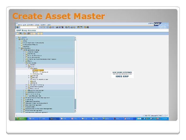 Create Asset Master 