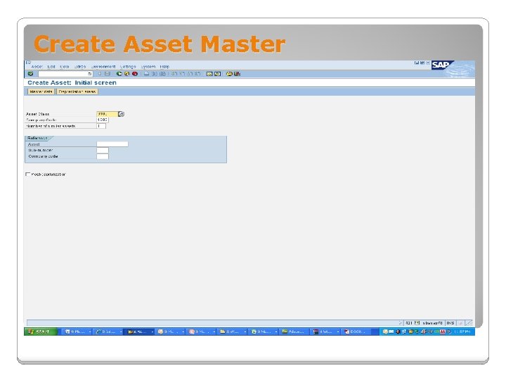 Create Asset Master 