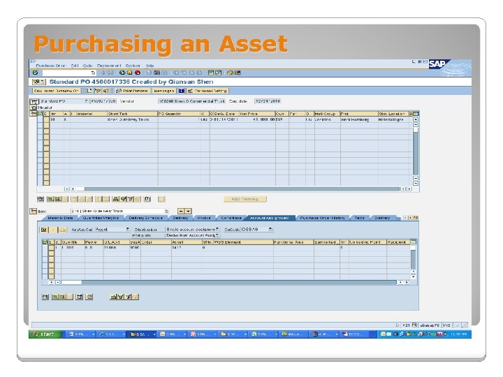 Purchasing an Asset 