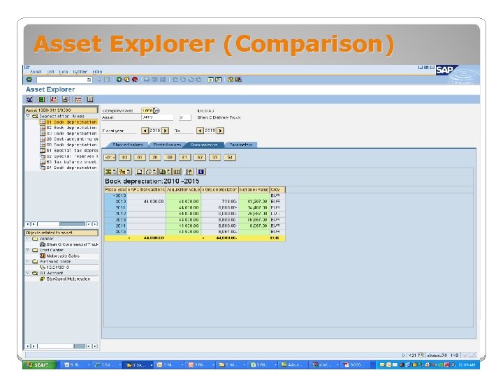 Asset Explorer (Comparison) 