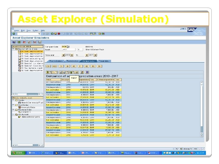 Asset Explorer (Simulation) 