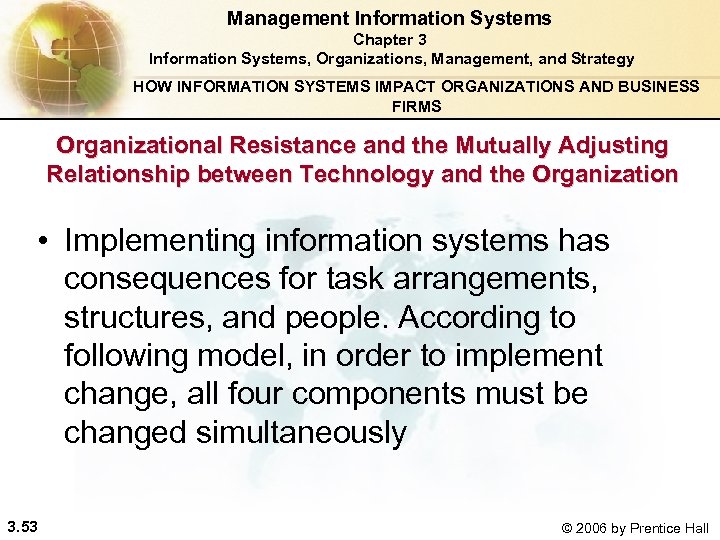 Management Information Systems Chapter 3 Information Systems, Organizations, Management, and Strategy HOW INFORMATION SYSTEMS