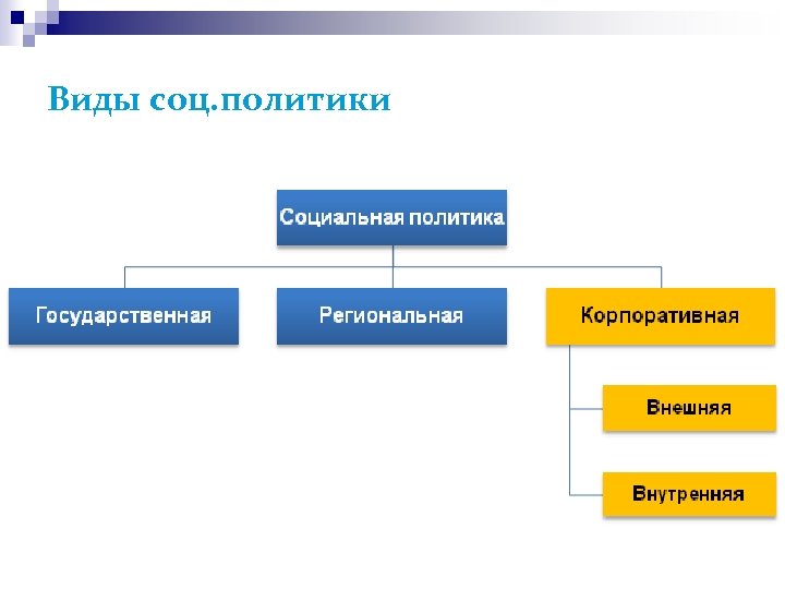 Виды соц. политики 