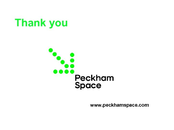 Thank you www. peckhamspace. com 