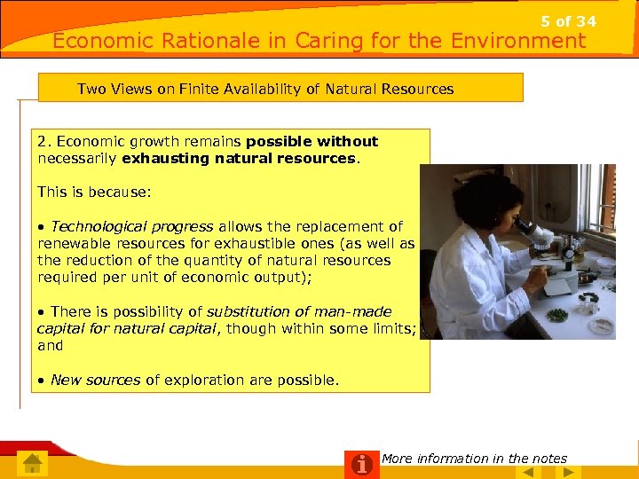 5 of 34 Economic Rationale in Caring for the Environment Two Views on Finite