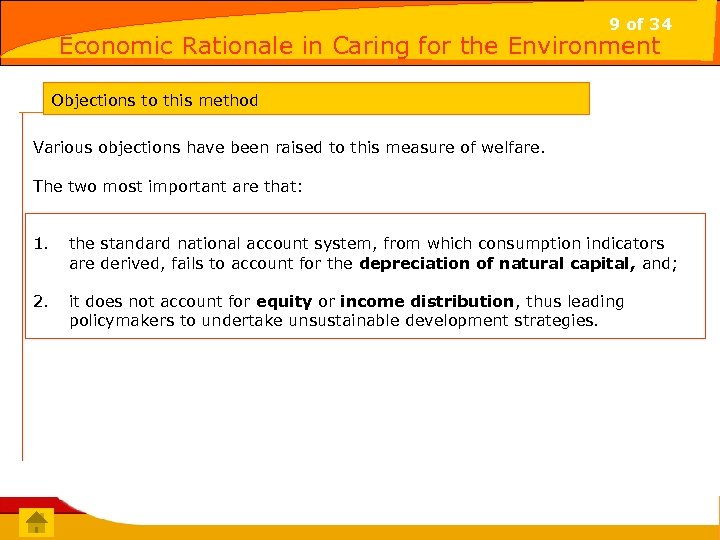 9 of 34 Economic Rationale in Caring for the Environment Objections to this method