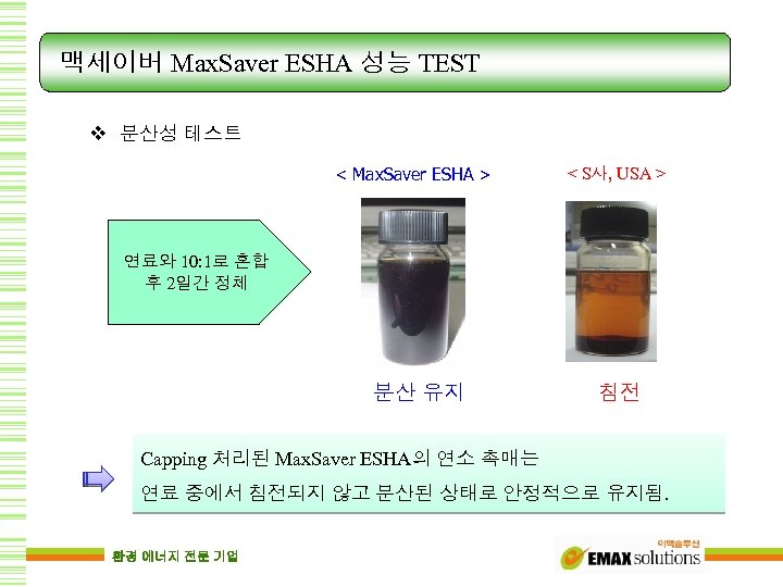 맥세이버 Max. Saver ESHA 성능 TEST v 분산성 테스트 < Max. Saver ESHA >