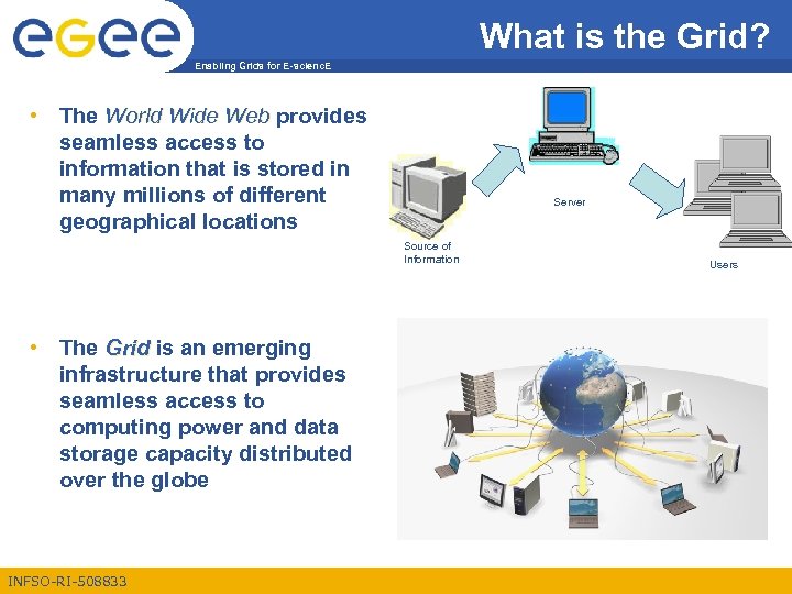 What is the Grid? Enabling Grids for E-scienc. E • The World Wide Web