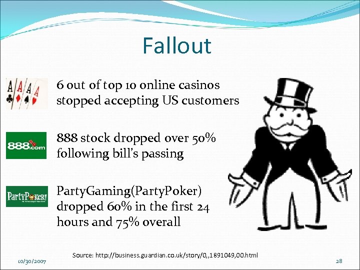 Fallout 6 out of top 10 online casinos stopped accepting US customers 888 stock