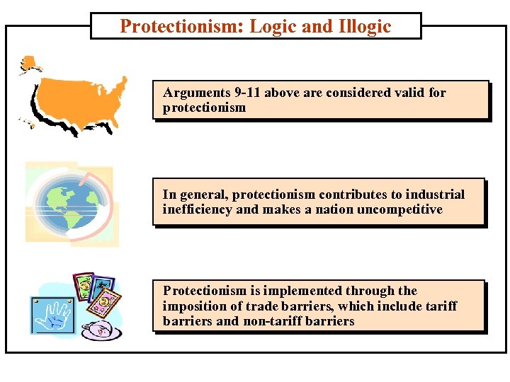 Protectionism: Logic and Illogic Arguments 9 -11 above are considered valid for protectionism In