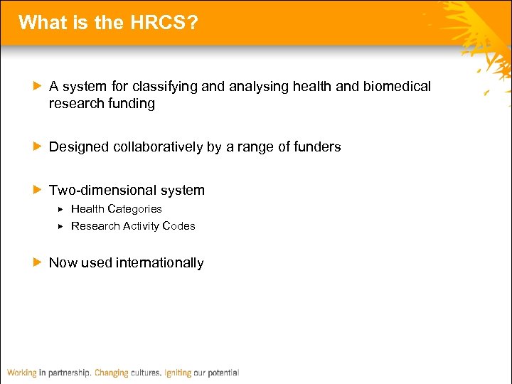 What is the HRCS? A system for classifying and analysing health and biomedical research